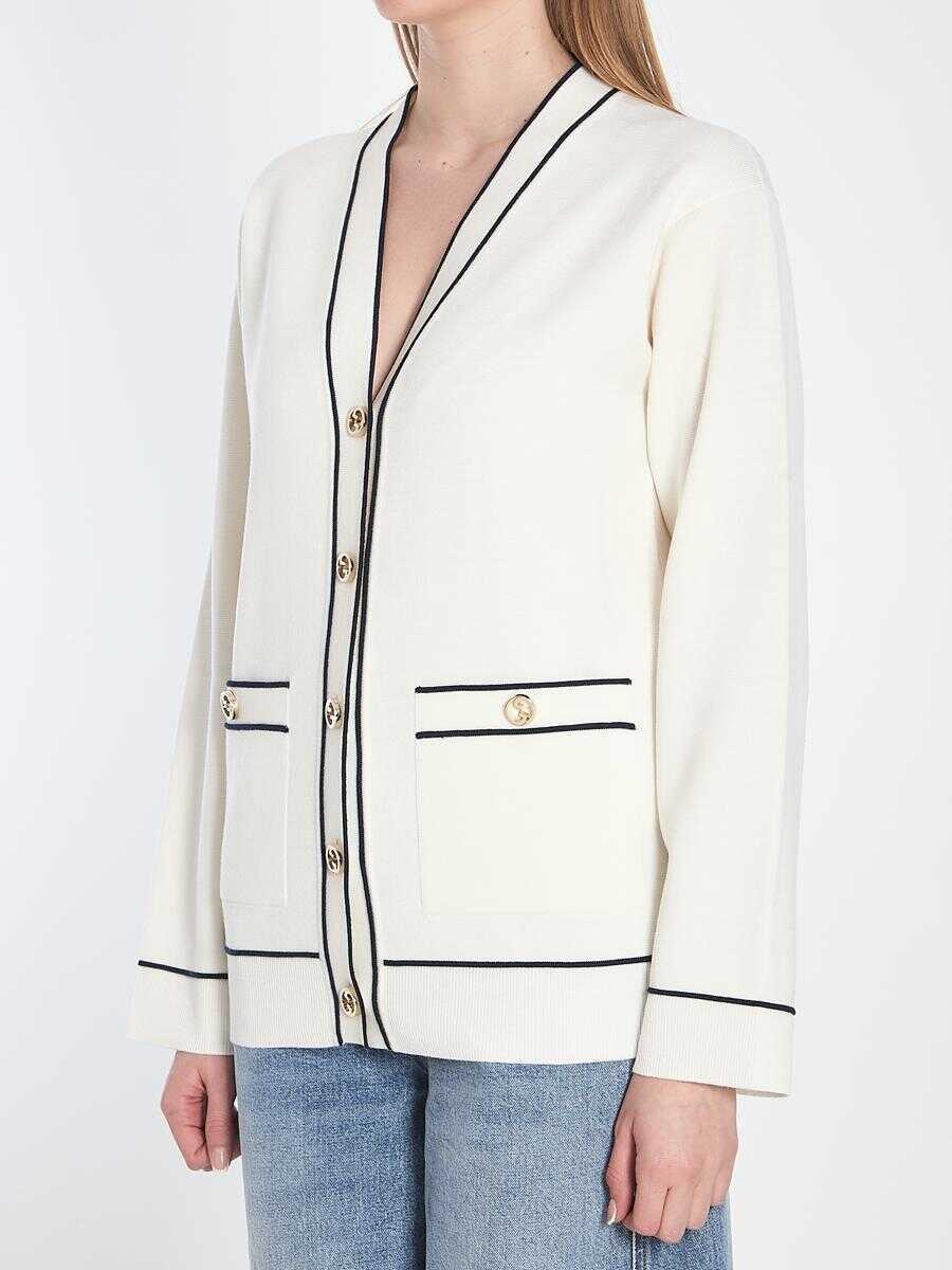 Cardigane Gucci Fine Wool Cardigan WHITE Femei (BM 17130160) 2