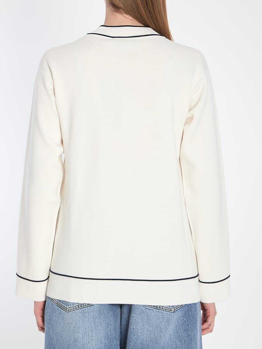 Cardigane Gucci Fine Wool Cardigan WHITE Femei (BM 17130160) 4