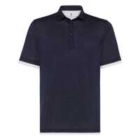Tricouri Polo Brunello Cucinelli Silk Polo Shirt Barbati