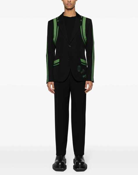 Sacouri Off-White Tape Detailed Formal Vars Wool Blazer Black Barbati (BM 17136752) 2