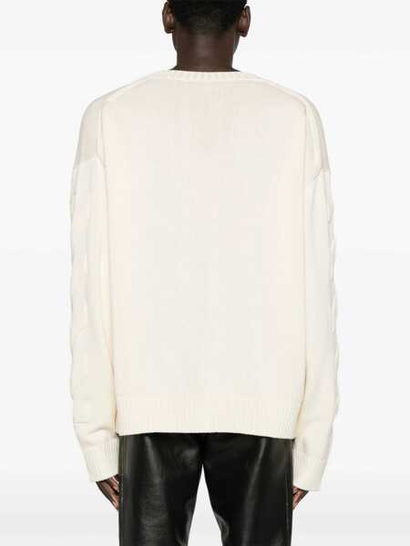 Pulovere Off-White Cotton Sweater With Embossed Logo Beige Barbati (BM 17136968) 4