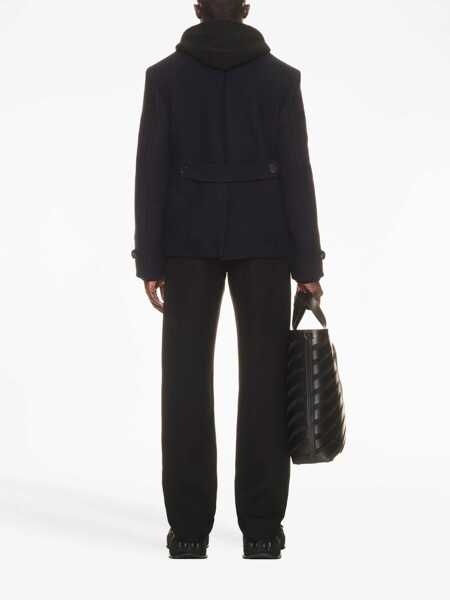 Paltoane Off-White Double-Breasted Sierra Leone Wool Blend Coat Blue Barbati (BM 17137073) 4