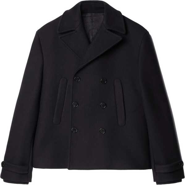 Paltoane Off-White Double-Breasted Sierra Leone Wool Blend Coat Blue Barbati (BM 17137073) 1