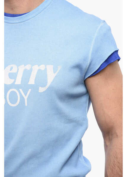 Tricouri DSQUARED2 Layered Cherry Boy T-Shirt With Choke Fit Blue Barbati (BM 17137091) 3