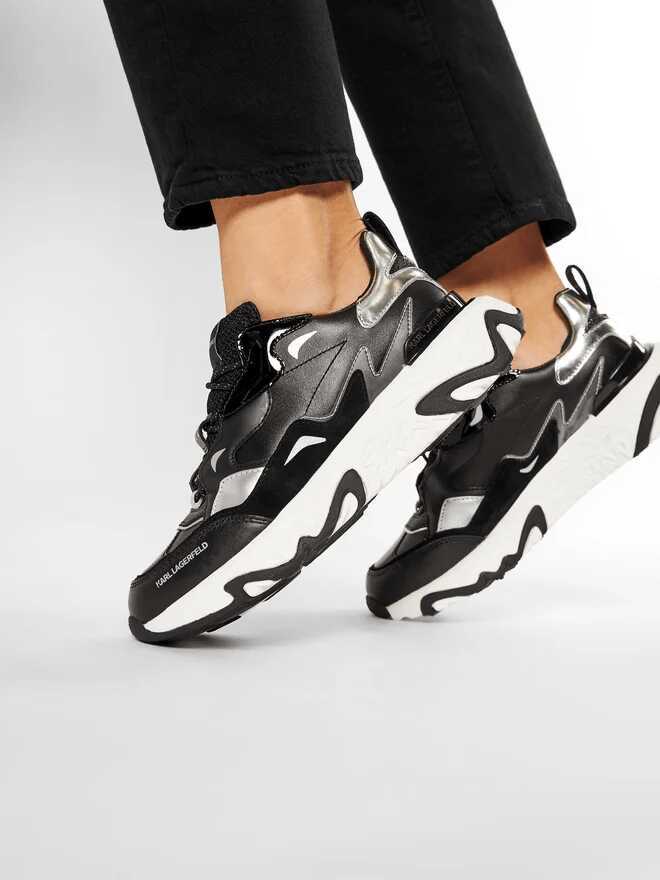 Sneakers Karl Lagerfeld Blaze Strike Lace Leather Black Femei (BM 17137256) 8