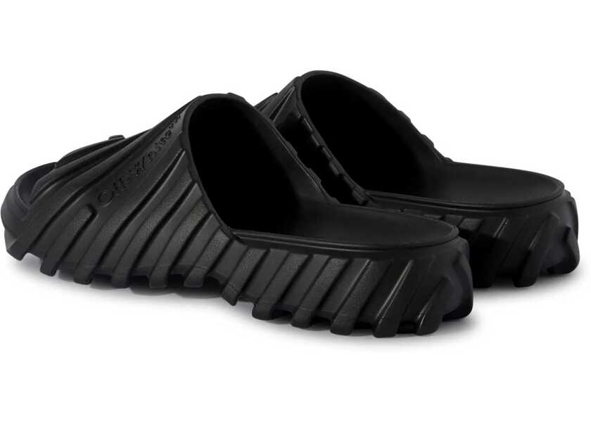 Sandale Off-White Embossed Exploration Sliders Black Barbati (BM 17137283) 3