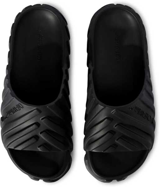 Sandale Off-White Embossed Exploration Sliders Black Barbati (BM 17137283) 4