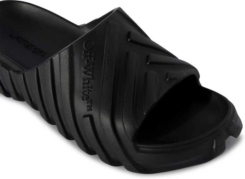Sandale Off-White Embossed Exploration Sliders Black Barbati (BM 17137283) 5