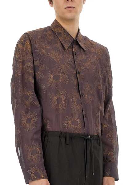 Camasi casual Dries Van Noten Printed Shirt BORDEAUX Barbati (BM 17137379) 4
