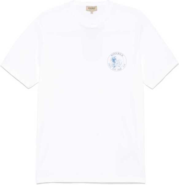 Tricouri Woolrich T-Shirt With Print WHITE Barbati (BM 17137436) 1