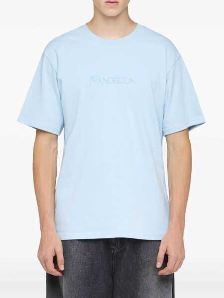 Tricouri JW Anderson T-Shirt With Logo Embroidery AZURE Barbati (BM 17137751) 3