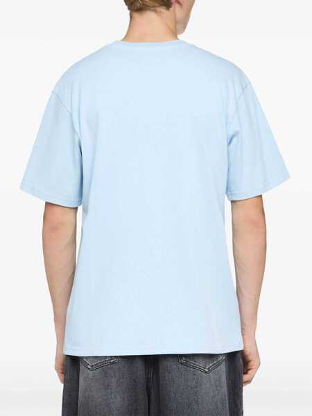 Tricouri JW Anderson T-Shirt With Logo Embroidery AZURE Barbati (BM 17137751) 4