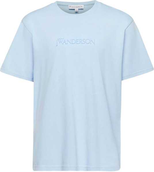 Tricouri JW Anderson T-Shirt With Logo Embroidery AZURE Barbati (BM 17137751) 1