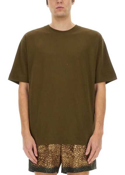 Tricouri Dries Van Noten Cotton T-Shirt BROWN Barbati (BM 17137901) 1