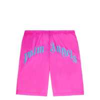 Sorturi de baie Palm Angels Palm Angels Curved Logo Swim Shorts