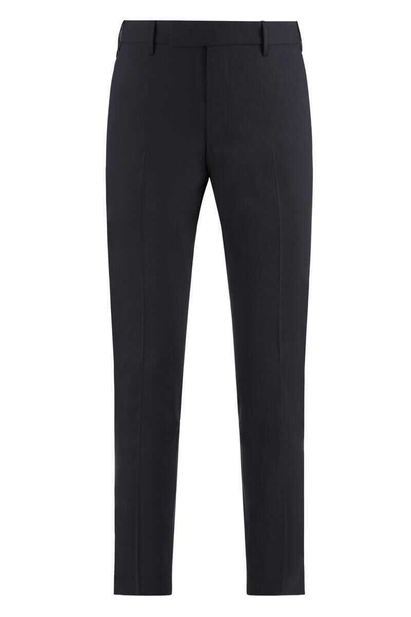 Pantaloni PT TORINO Pt Torino Dieci Stretch Wool Trousers Black Barbati (BM 17143840) 1