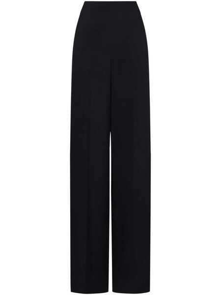 Pantaloni casual Emporio Armani Emporio Armani Crepe Wide-Leg Trousers BLUE Femei (BM 17144545) 1