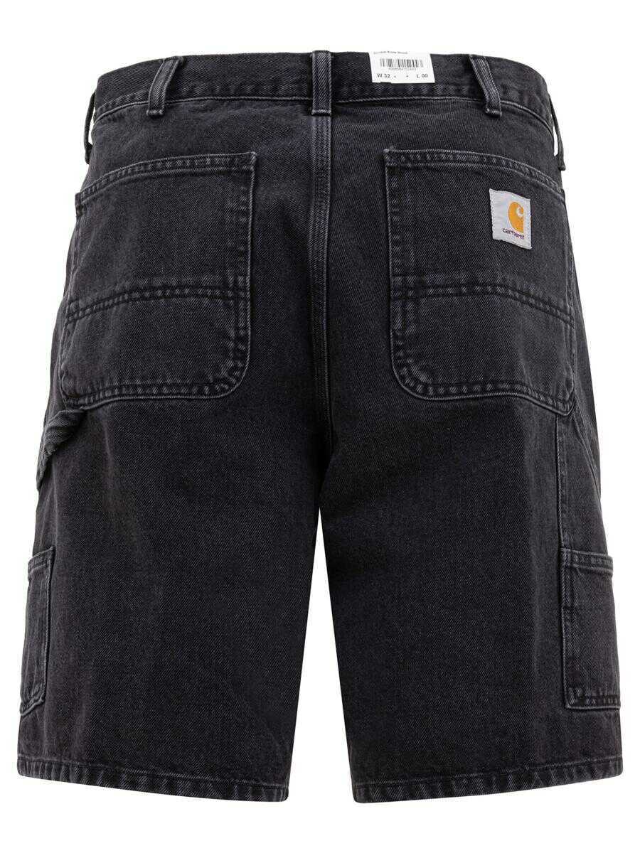 Pantaloni Carhartt Carhartt Wip Short Double Knee Black Barbati (BM 17145559) 2