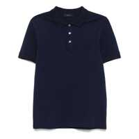 Tricouri Polo Fay Navy Blue Polo Shirt Short-Slevees With Embroidered Logo Barbati
