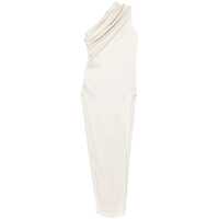Rochii 'Athena Arrowhead' White Long Dress With One Shoulder Design And Side Slits In Viscose And Acetate Blend Woman Femei