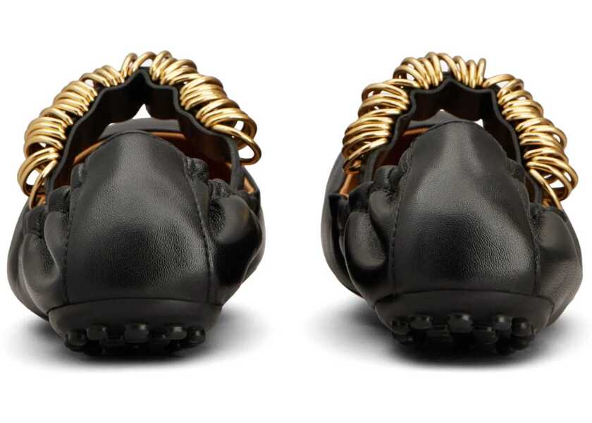 Balerini TODS Ballet Flats With Eyelets BLACK Femei (BM 17150330) 3