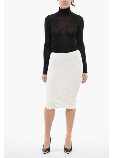 Fuste casual Jil Sander Twisted Straight Skirt White Femei (BM 17150438) 4