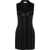 Off-White Rhinestoned Sleeveless Blazer Dress Black