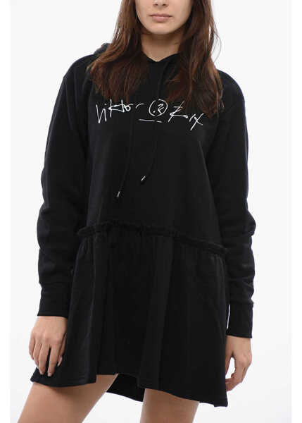 Bluze de trening Viktor & Rolf Hoodie Dress With Embroidered Logo Black Femei (BM 17150486) 4