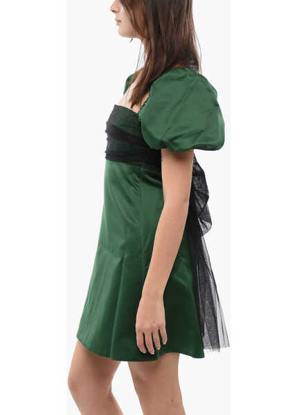 Rochii scurte Viktor & Rolf Mini Dress With Lego Of Mutton Sleeves And Bow Detail Green Femei (BM 17150495) 3