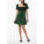 Viktor & Rolf Mini Dress With Lego Of Mutton Sleeves And Bow Detail Green
