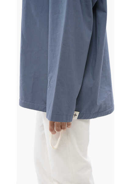 Camasi casual Jil Sander Over Shirt With Button-Down Neck Blue Femei (BM 17150639) 3