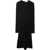 Off-White Crepe Viscose Twist Wrap Midi Dress Black