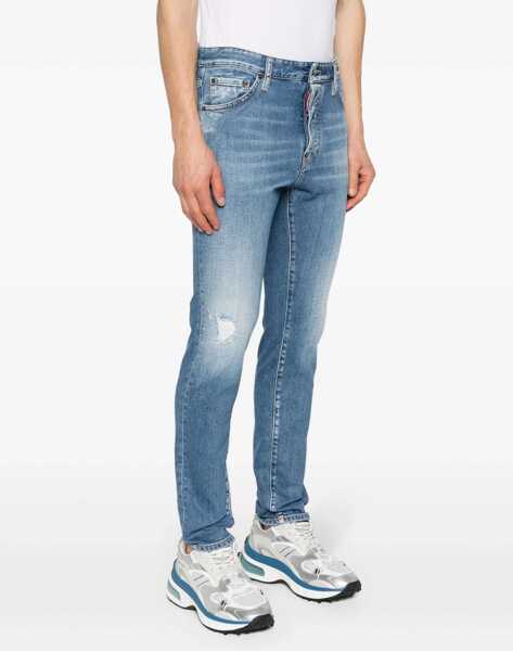Blugi skinny DSQUARED2 Mid Wash 642 Fit Denims 15Cm Light Blue Femei (BM 17150876) 3
