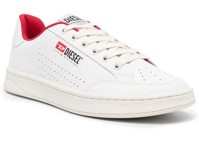 Sneakers Diesel Textured Leather S-Athene Vtg Low Top Sneakers White Barbati (BM 17150945) 2
