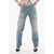 Palm Angels Light Washed Straight Fit Jeans With Knee-Panel Blue