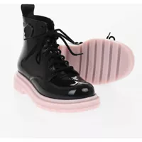 Cizme casual Melissa Rubber Coturno Combat Booties With Contrasting Sole Barbati