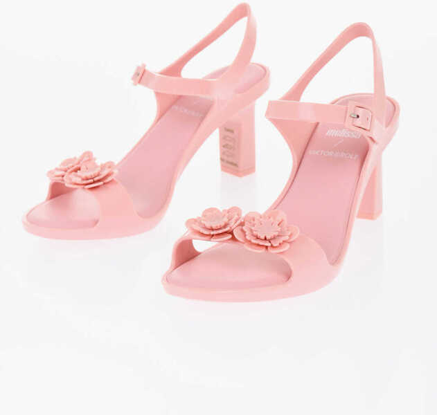 Sandale cu toc Viktor & Rolf Melissa Rubber Lady Emme Sandals With Ankle Straps 7Cm Pink Femei (BM 17150996) 1