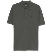 Tricouri Polo C.P. Company Grey Polo In Cotton With Embroidered Logo Barbati