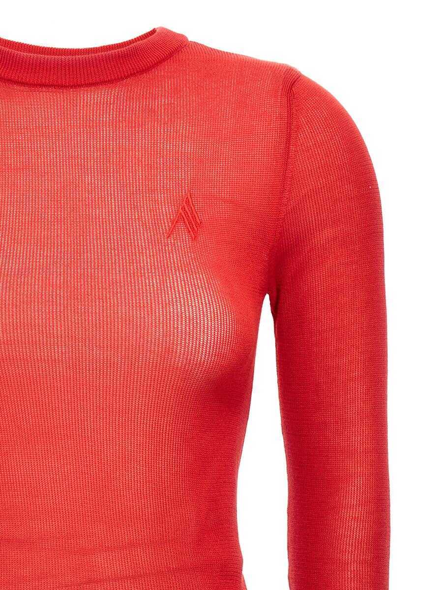 Rochii THE ATTICO The Attico Two-Material Minidress RED Femei (BM 17152165) 3