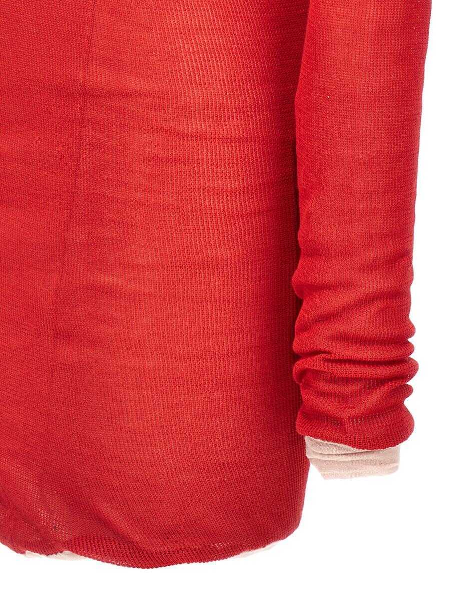 Rochii THE ATTICO The Attico Two-Material Minidress RED Femei (BM 17152165) 4