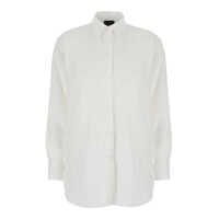 Camasi White Shirt With Classic Collar And Long Sleeves In Linen Woman Femei