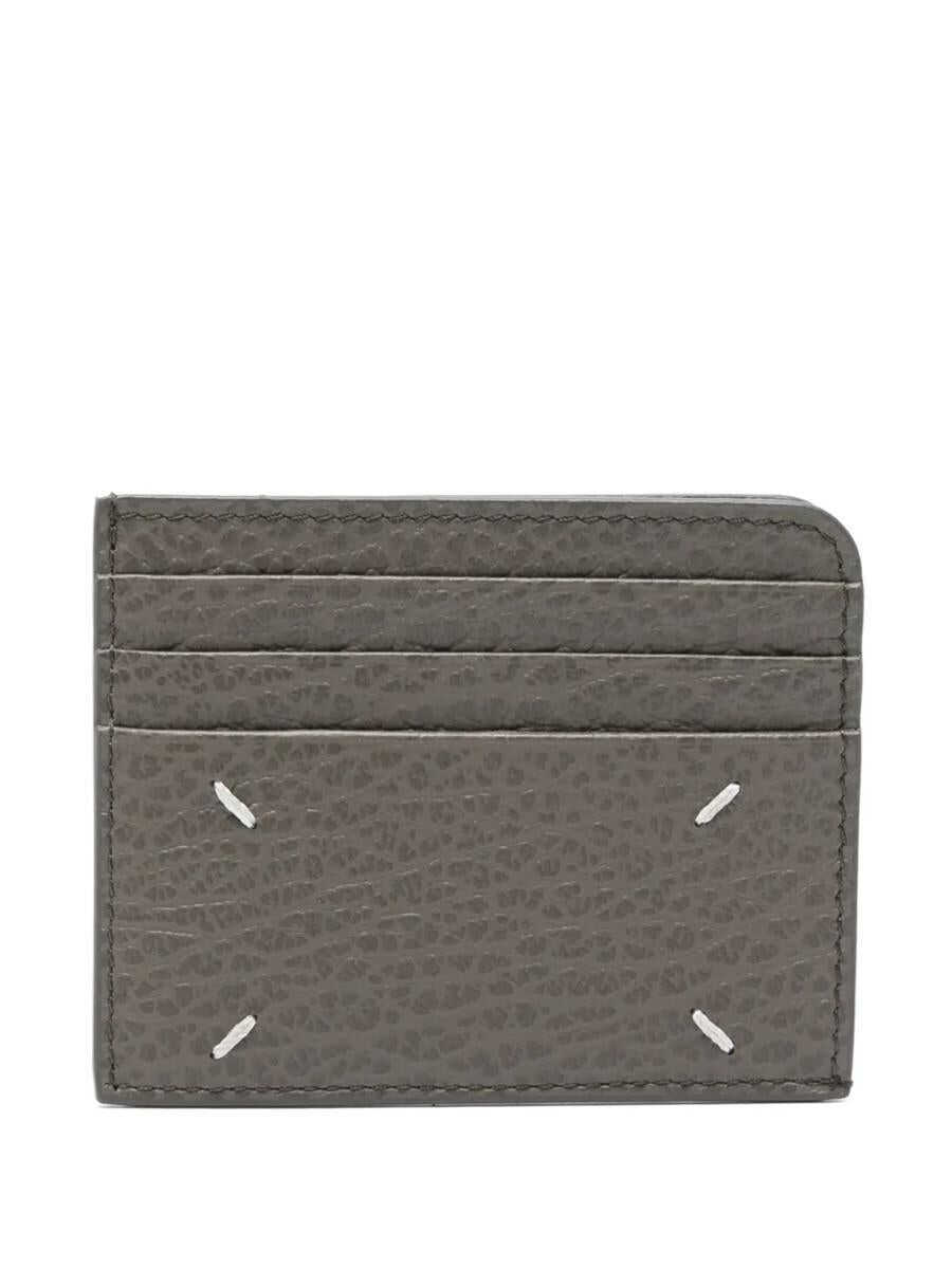 Portofele Maison Margiela Maison Margiela Portacarte A Quattro Punti GREY Femei (BM 17152543) 1