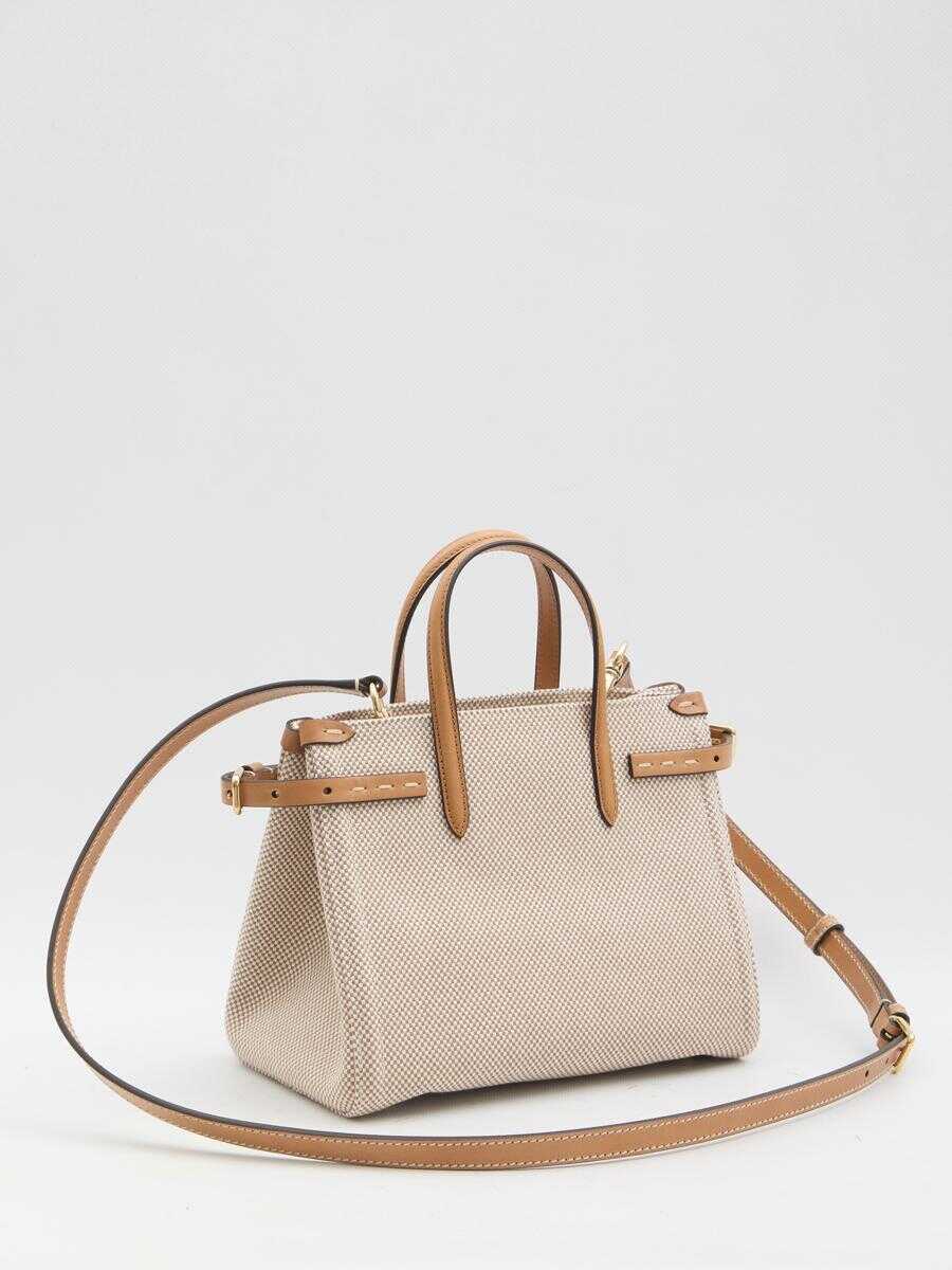 Genti de mana Valentino Garavani Small Antibes Shopping Bag Beige Femei (BM 17153752) 2