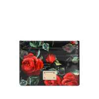 Portofele Dolce & Gabbana Card Holder With Rose Print Femei