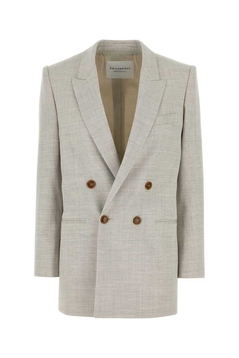 Geci Philosophy Philosophy Di Lorenzo Serafini Jackets And Vests GREY Femei (BM 17154241) 1