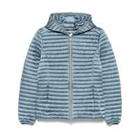 Geci de iarna 'Alexa' Grey Down Jacket With Hood And Quilted Design In Tech Fabric Woman Femei
