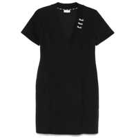 Rochii Liu Jo Black Mini Dress With Appliqué Detail Femei