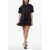 Viktor & Rolf Checkered Mini Dress With Ruffles Details Black