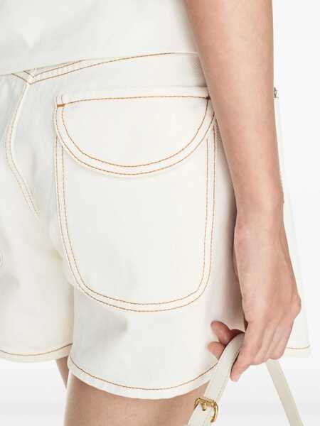 Pantaloni scurti Off-White High Waisted Vintage Denim Shorts White Femei (BM 17158721) 5