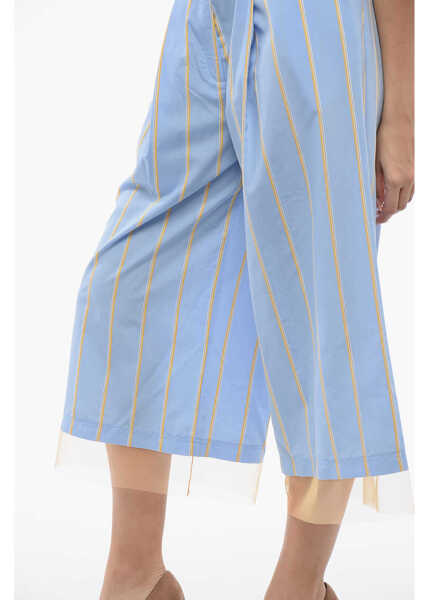 Pantaloni casual Viktor & Rolf Pleated Striped Nice & Breezy High-Waisted Pants Light Blue Femei (BM 17158736) 3